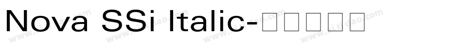 Nova SSi Italic字体转换